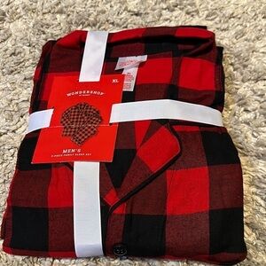 Mens Holiday Buffalo Check Pajama Set, XL NWT